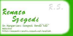 renato szegedi business card